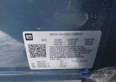 2024 Buick Encore Gx Sport Touring Awd from USA, damaged, VIN KL4AMESL9RB049562